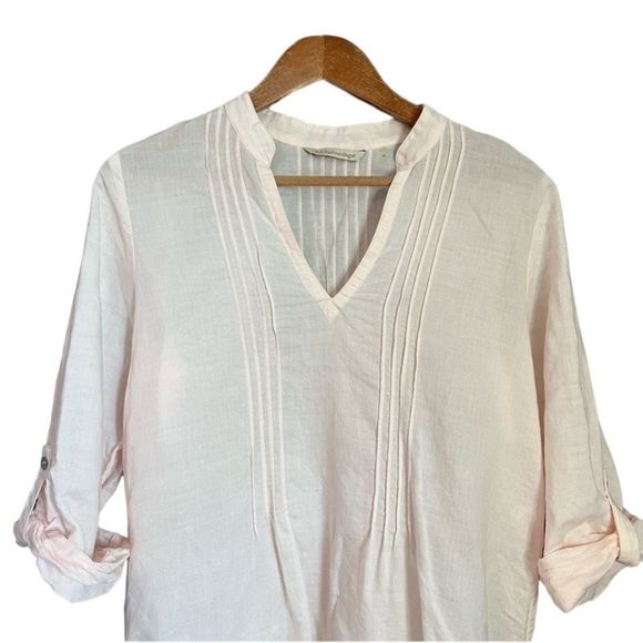 Soft surroundings ramie & cotton blend light pink tunic/ dress - Picture 2 of 11